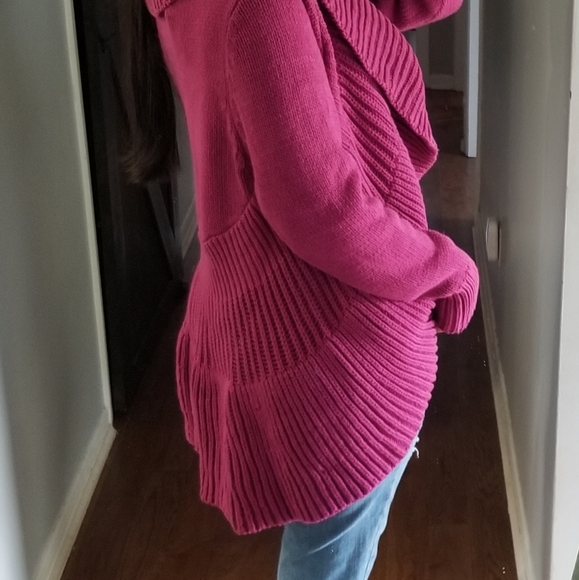 🧥 KNITTED WATERFALL LAPEL OPEN CARDIGAN - Picture 2 of 12